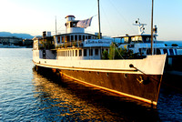 A sunkissed steamship.