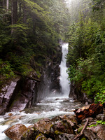 Impressive waterfall near the end of the trail.