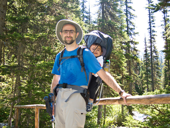 On the Joffre Creek bridge.