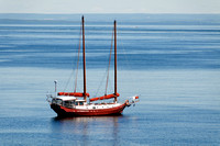 Boat on the Bay at Tadoussac.