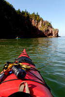 Kayaking off Cape Chignecto Provincial Park.